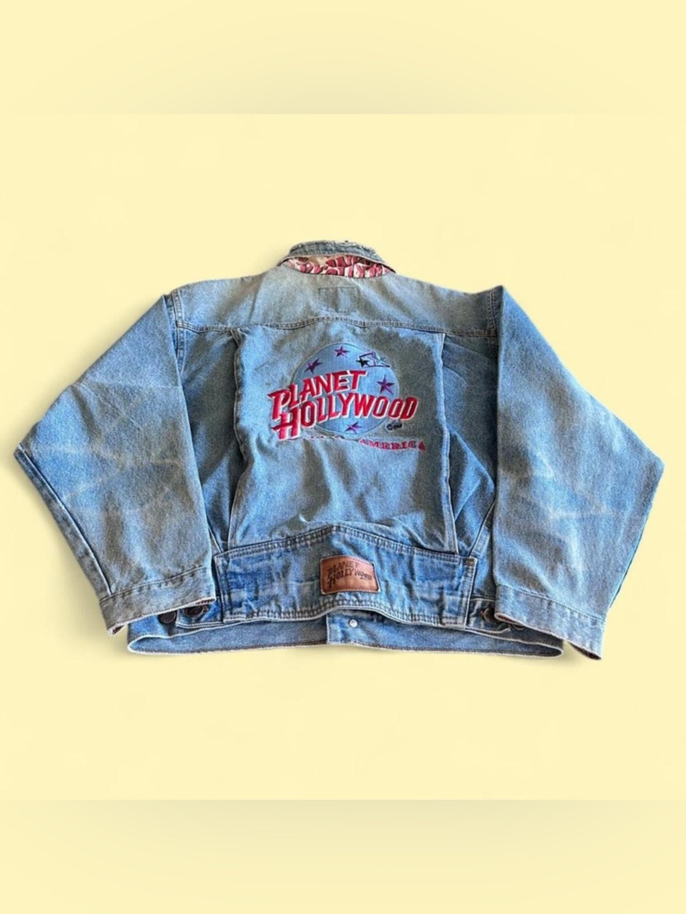 Vintage Planet Hollywood Denim Jacket Mall of America Faded Men’s L
